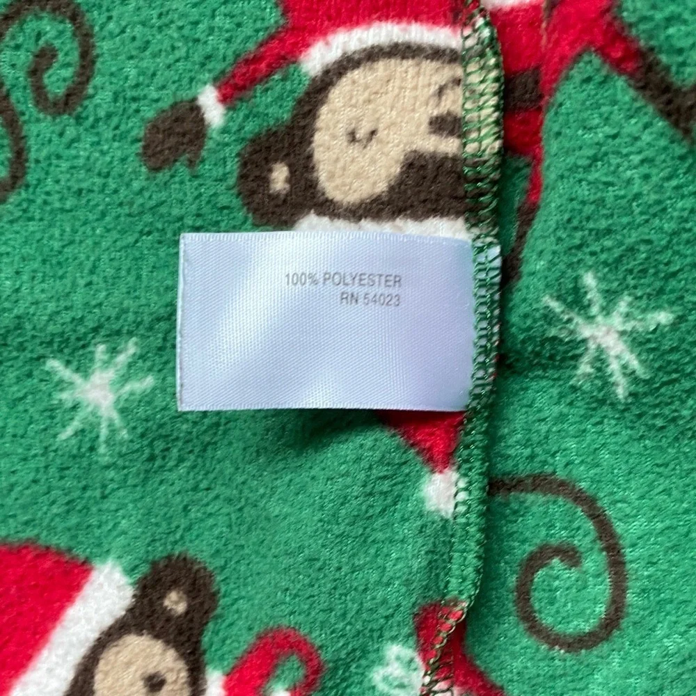 Old Navy Green Monkey and Gift Print Kids Footie